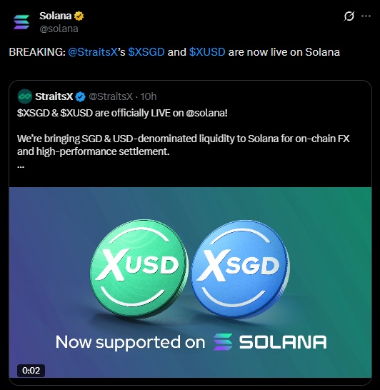straitsx solana xsgd xusd
