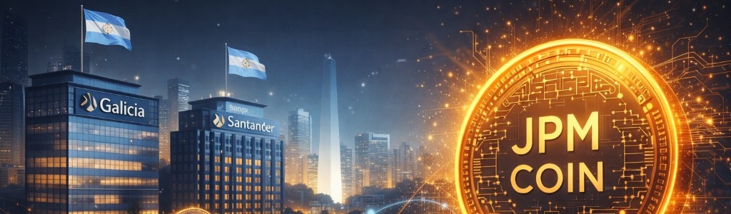 Bancos argentinos están probando JPM Coin para liquidación de back-end, con Banco CMF y su unidad QORP como participantes confirmados dentro del producto mínimo viable de JPMorgan.