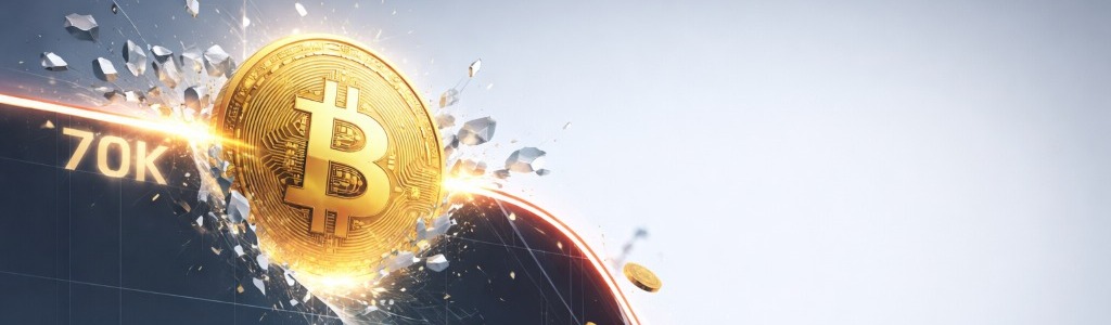 Bitcoin alcanzó brevemente los $70,250 antes de volver hacia la zona de $69,000, en un movimiento impulsado por expectativas de alto el fuego que no lograron sostener una ruptura.