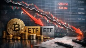 La racha de entradas de los ETF de Bitcoin termina en $2.100M; las salidas ya superan los $490M