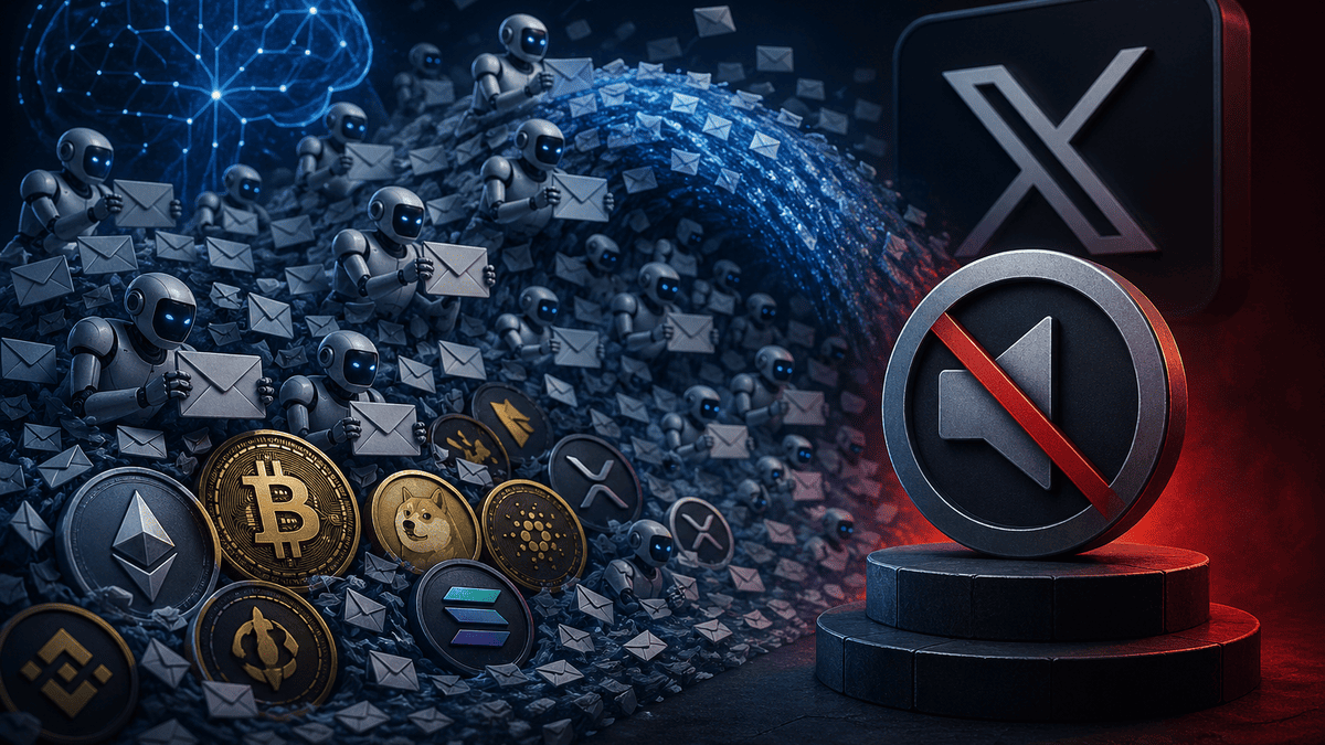 Ola de Spam con IA Lleva a las Criptomonedas al Tope de la Lista de Silenciados en X