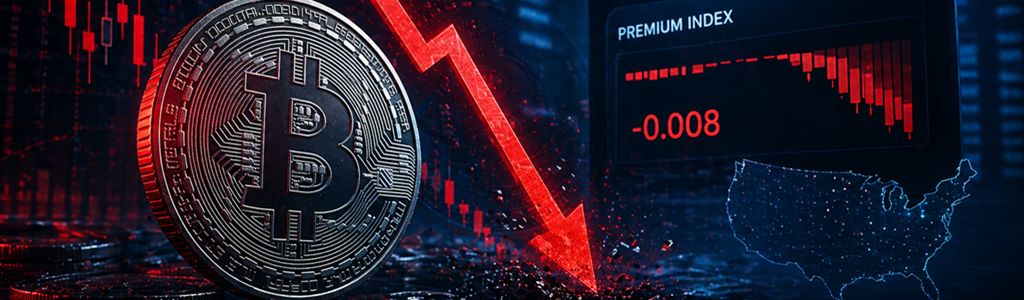 La presión bajista de Bitcoin aumenta mientras el Coinbase Premium Index se vuelve negativo, señalando menor demanda spot en EE.UU..