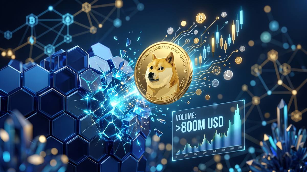 Analistas prevén una ruptura alcista para Dogecoin tras detectar acumulación de ballenas y un volumen de transacciones superior a los 800 millones.