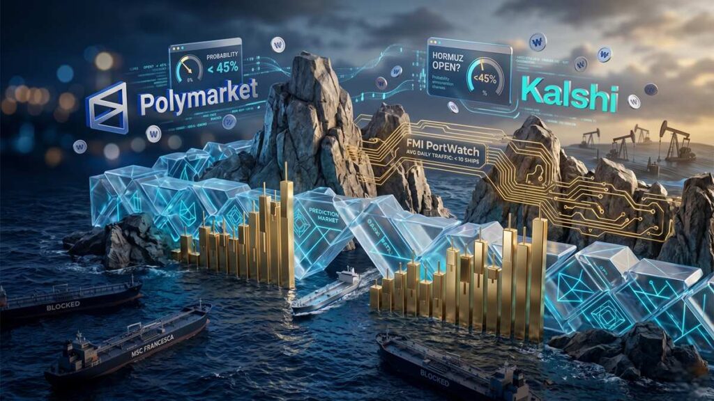 Los mercados de predicción como Polymarket y Kalshi proyectan que la crisis en el Estrecho de Ormuz se prolongará