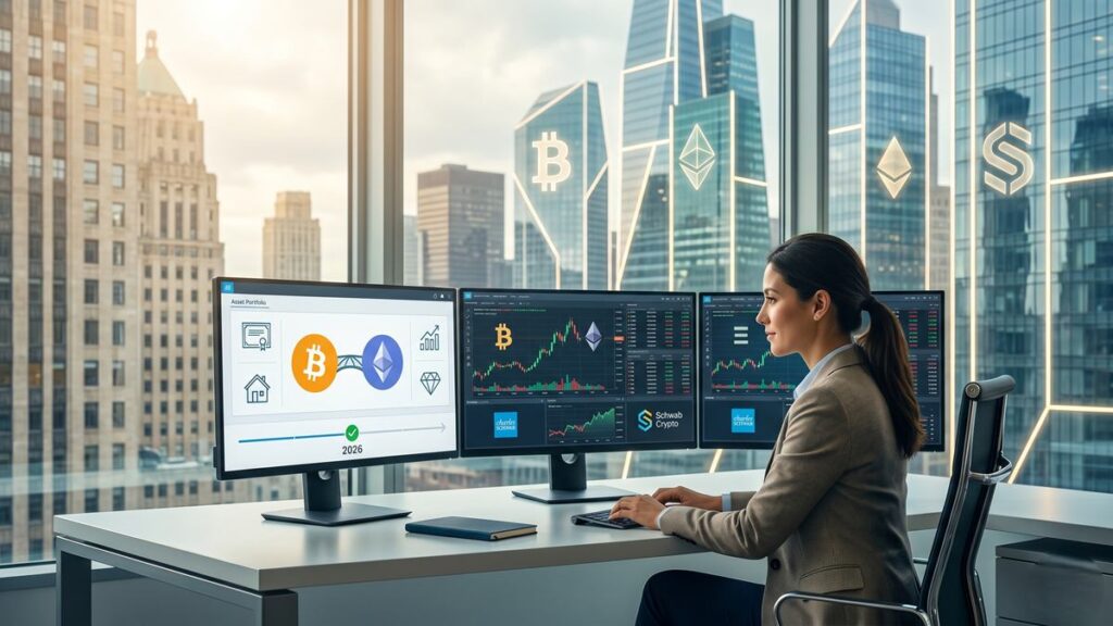 Charles Schwab lanza Schwab Crypto para el trading directo de Bitcoin y Ethereum en 2026