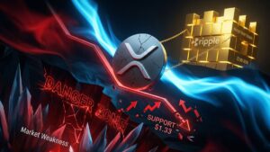 El precio de XRP cayó un 4,58% en las últimas 24 horas, cotizando cerca de los $1.29 tras fallar en su intento de mantener el soporte técnico de los $1.33.