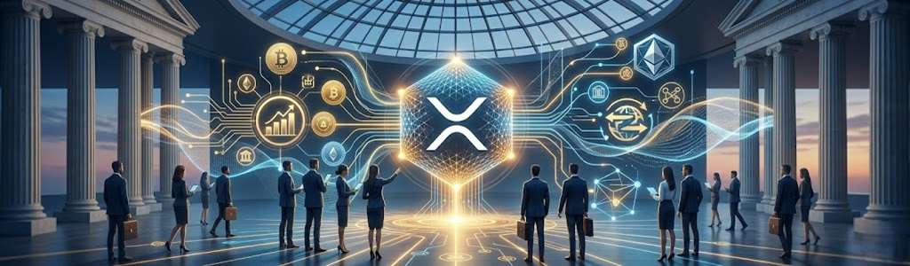 XRP Ledger atrae a Mastercard, BlackRock y Franklin Templeton, impulsando la adopción de DeFi y activos del mundo real en la red Ripple.
