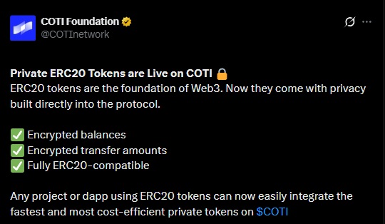 COTI Private ERC20