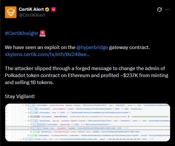 Hyperbridge exploit certik