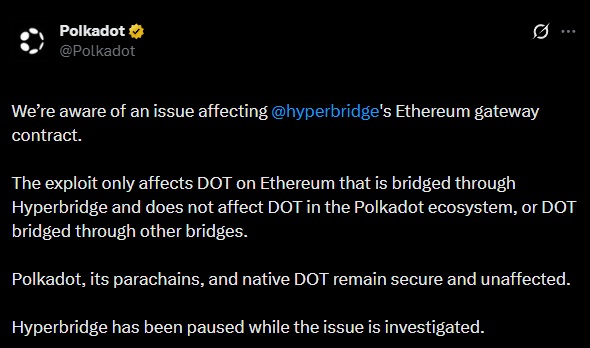 Polkadot DOT Hyperbridge ethereum