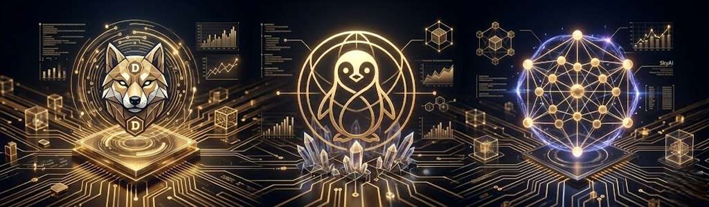 tres estrategias diferentes DOGE, PENGU y SkyAI