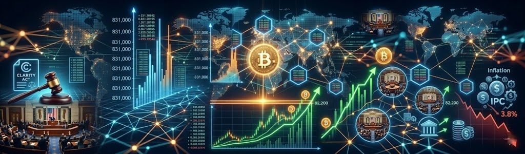  La red Bitcoin alcanza 831,000 transacciones diarias, niveles no vistos desde 2024.