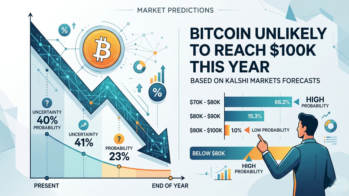 El pronóstico de Bitcoin en Kalshi descarta los $100.000 este año