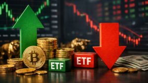 Los ETF de Bitcoin terminan su racha de entradas de $1.700M tras una salida de $277,5M