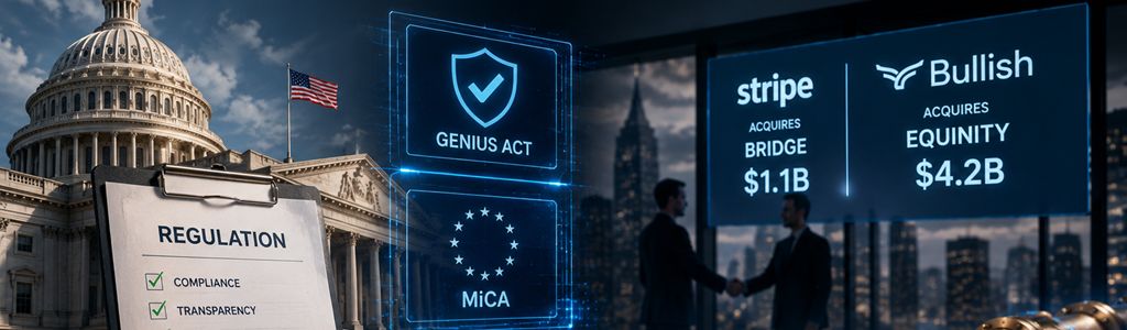 El gran punto de inflexión para el capital institucional no fue tecnológico, sino regulatorio. La aprobación de la Ley GENIUS en Estados Unidos eliminó buena parte de la incertidumbre jurídica que frenaba a las corporaciones.