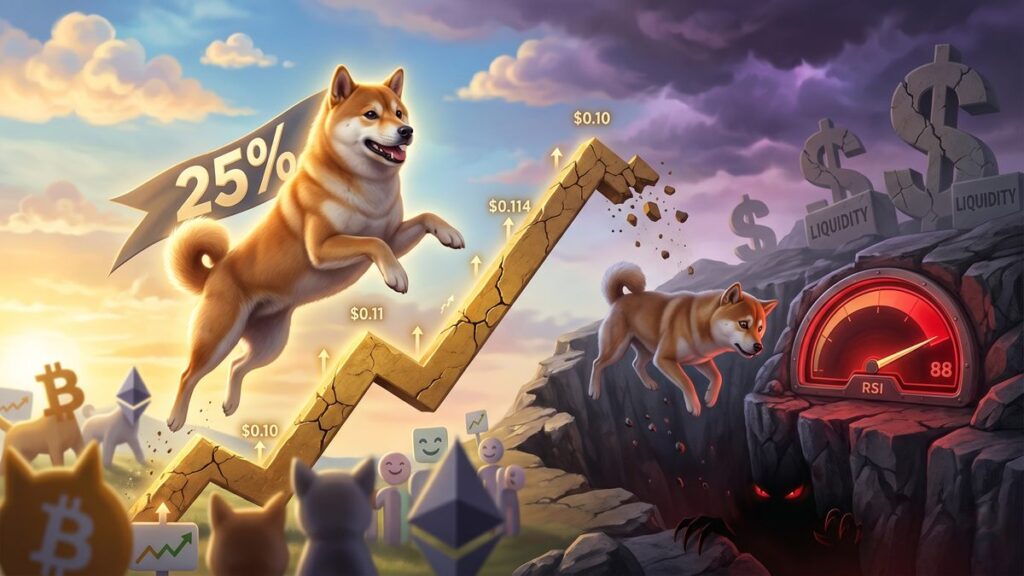 Dogecoin registra un aumento del 25% mensual alcanzando los $0,114