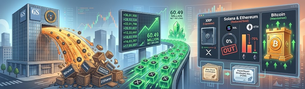 Goldman Sachs liquidó por completo su posición de 154 millones de dólares en el ETF de XRP
