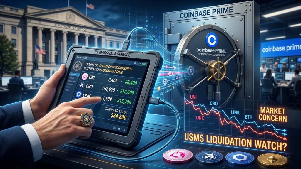 El Gobierno de EE. UU. transfirió activos por valor de 35.000 dólares a Coinbase Prime