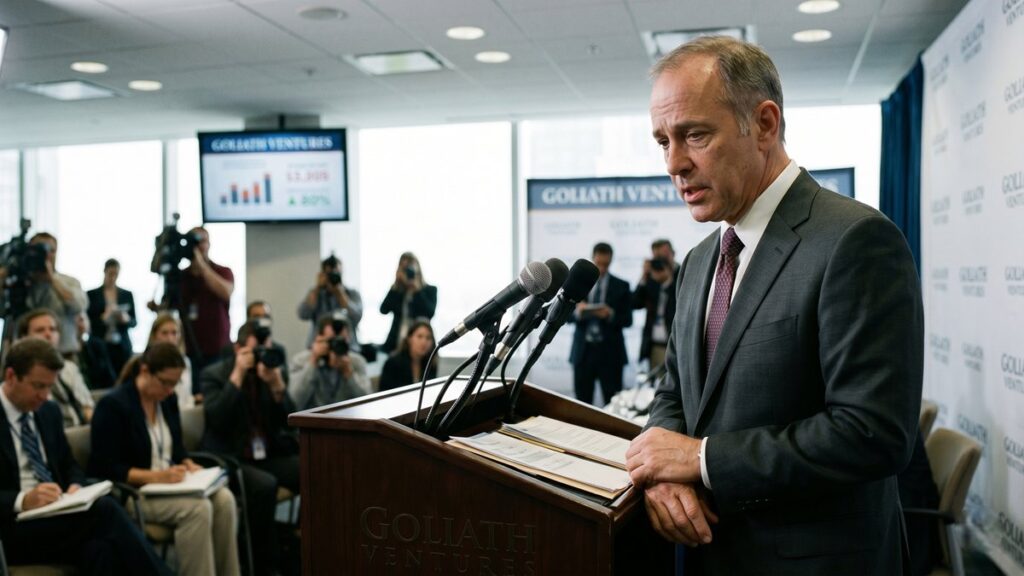 Christopher Delgado, ex-CEO de Goliath Ventures, admite haber fallado a los inversores