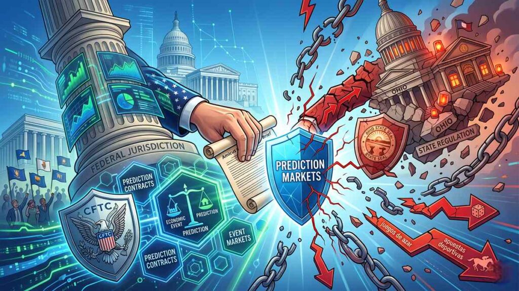 La CFTC interviene en el litigio entre Kalshi y el estado de Ohio