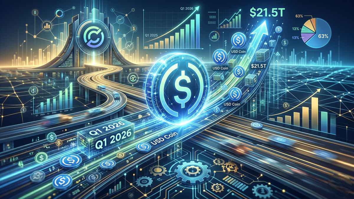 Volumen on-chain de USDC-