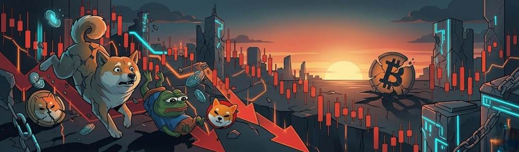 El mercado de memecoins registra pérdidas generalizadas este lunes, liderado por una caída del 5% en Dogecoin,