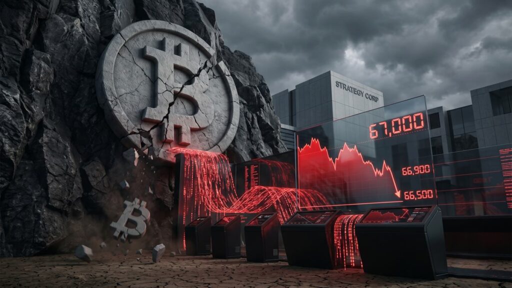 Bitcoin cae por debajo de los $67,000 tras la primera venta de BTC de Strategy en más de tres años