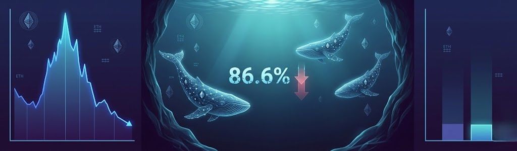 Las grandes transacciones de Ethereum cayeron un 86.6% en junio