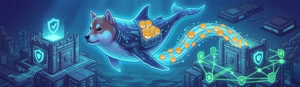 CryptoQuant reportó que las ballenas de Shiba Inu retiraron de los exchanges una cifra neta de 266.000 millones de SHIB