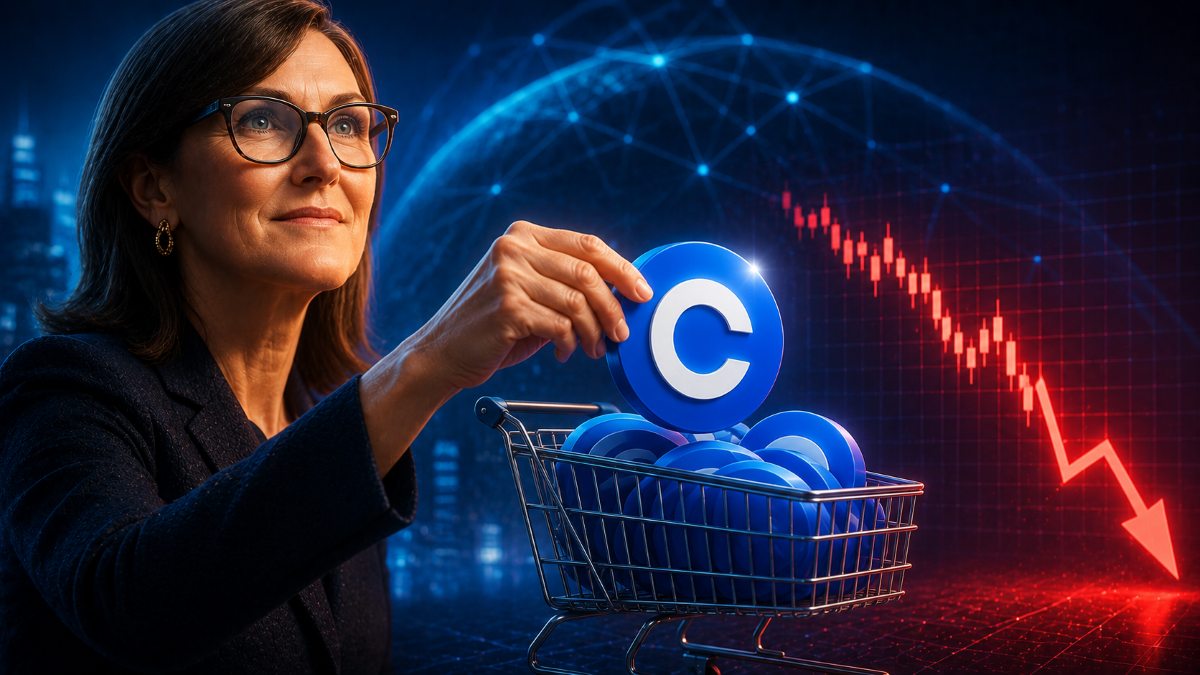 Ark Invest, de Cathie Wood, compra $18.4 millones en acciones de Coinbase mientras vende casi $29 millones de Robinhood.