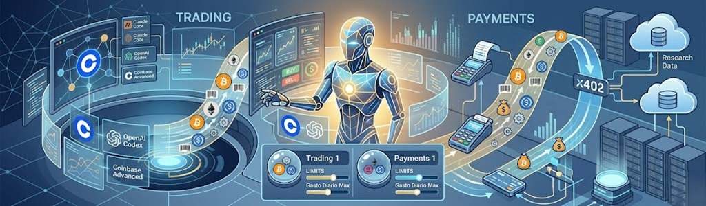 Coinbase lanza un producto para otorgar acceso directo a cuentas a agentes de IA