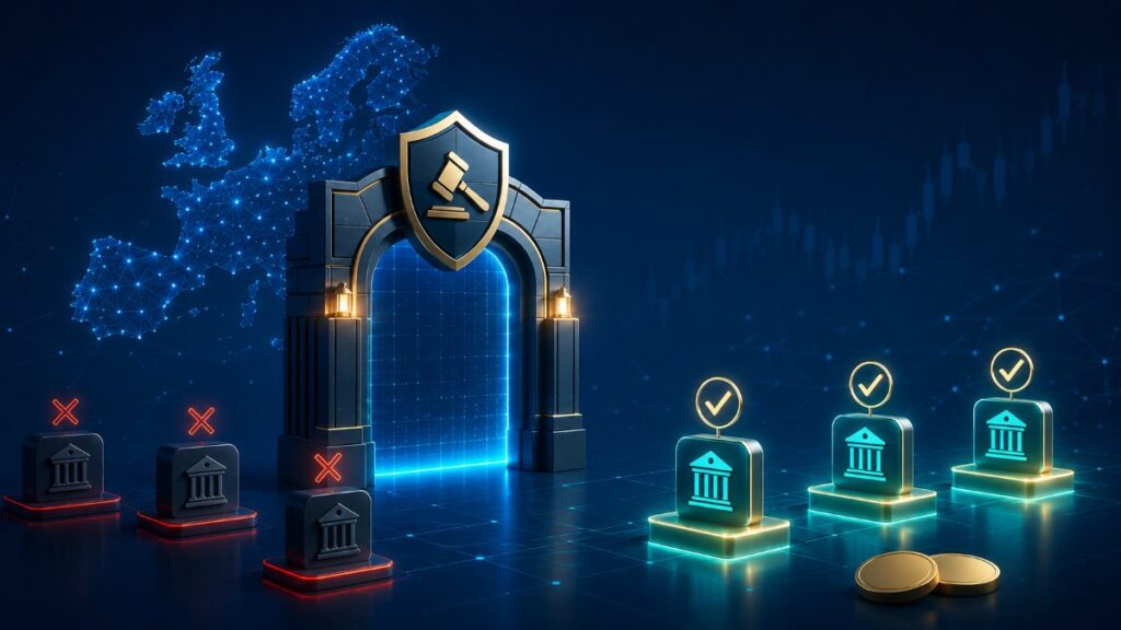 Usuarios cripto en la UE enfrentan el corte de MiCA el 1 de julio, con solo 14 plataformas autorizadas para seguir sirviendo a traders.