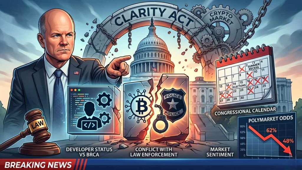 Mike Novogratz viaja a Washington ante la caída al 48% de las probabilidades en Polymarket para aprobar la Ley CLARITY