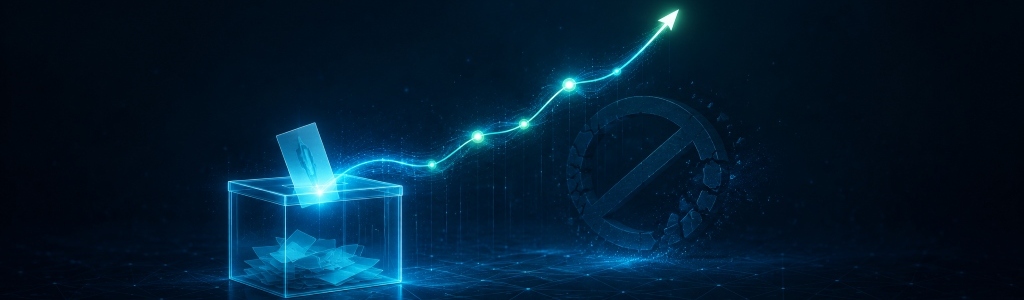 Solo 8% de los votantes encuestados en Estados Unidos dijo que las plataformas de mercados de predicción deberían ser ilegales, según sondeos encargados por la Coalition for Prediction Markets.