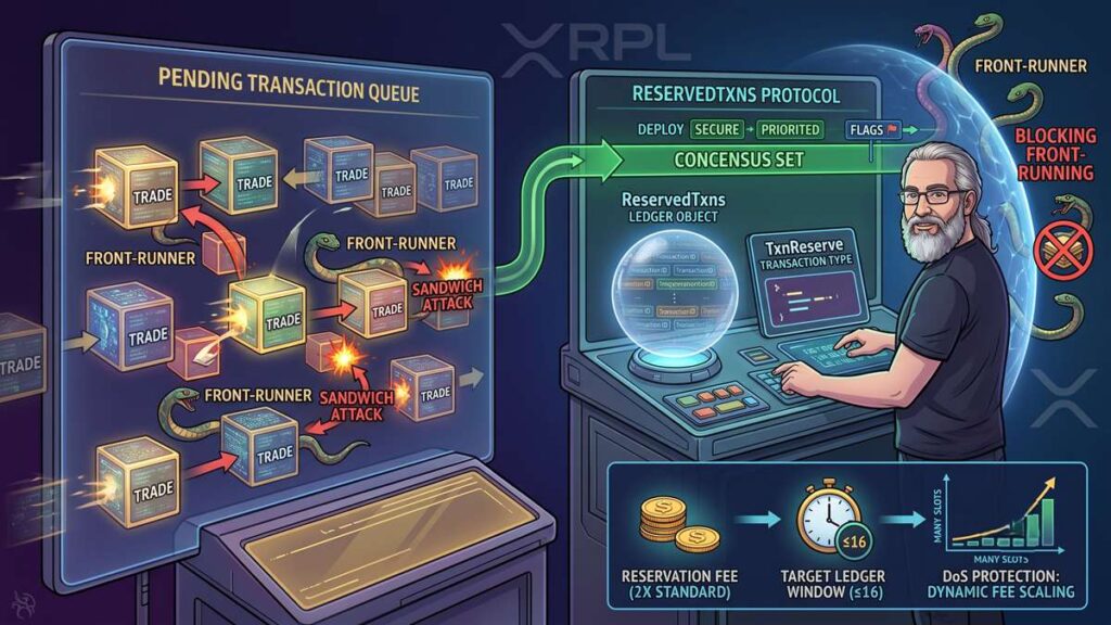 David Schwartz propone el mecanismo ReservedTxns en el XRP Ledger para bloquear ataques de front-running y sandwich