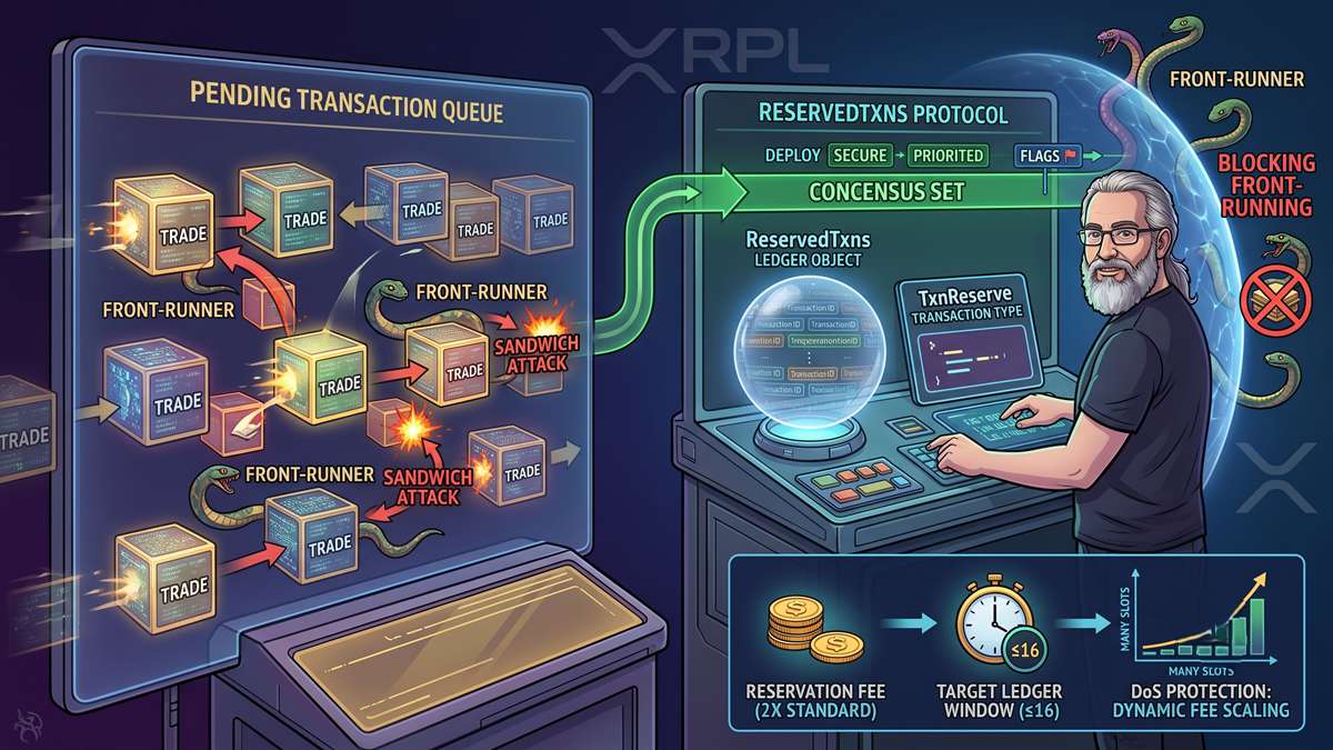 David Schwartz propone el mecanismo ReservedTxns en el XRP Ledger para bloquear ataques de front-running y sandwich