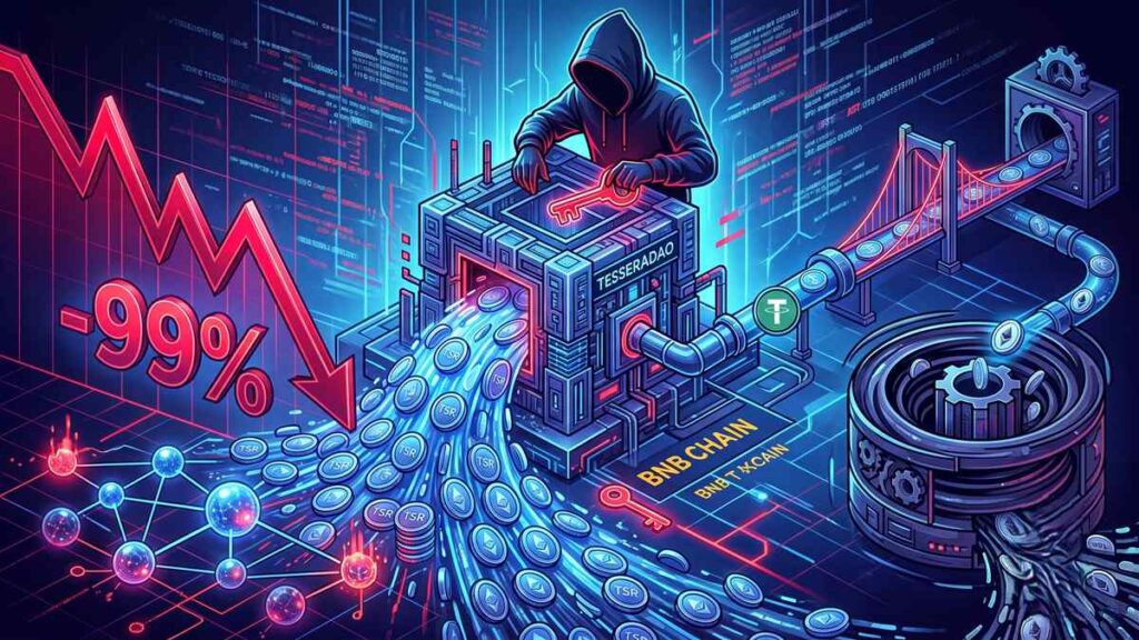 Un ataque de toma de control de propiedad contra TesseraDAO resulta en la acuñación y venta ilícita de 99 millones de tokens TSR