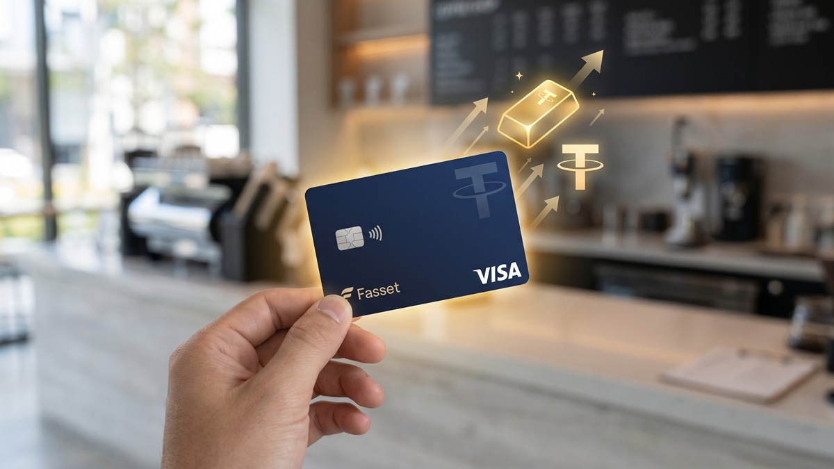 Tether y Fasset lanzan una tarjeta Visa respaldada por oro digital XAUT con 6% de cashback