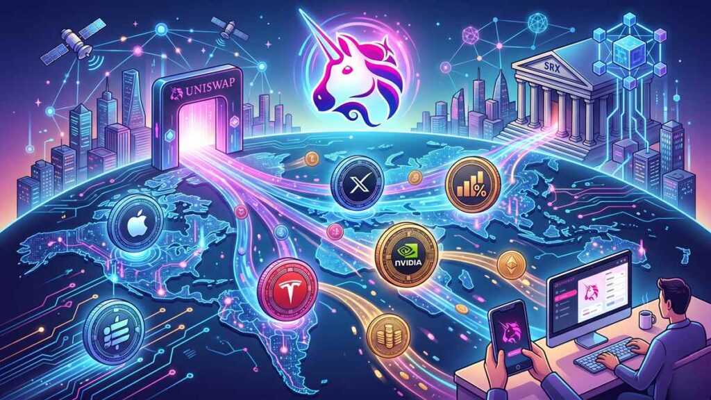 Uniswap tokenizada a SpaceX, Apple, Tesla y Nvidia-