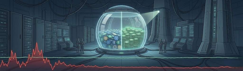 Un informe de CryptoQuant revela que entre el 40% y el 46% del suministro de stablecoins permanece inactivo 