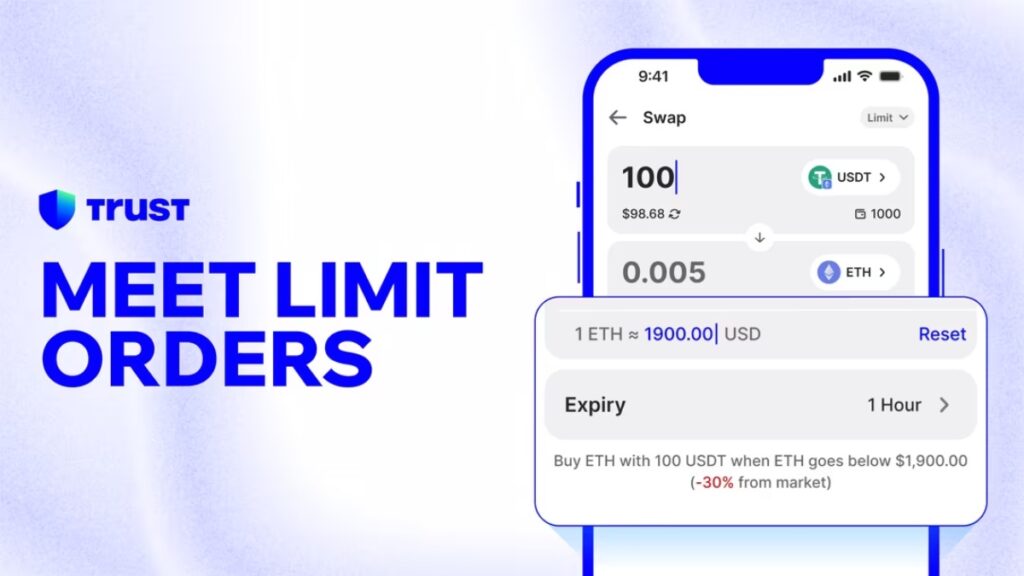 Trust Wallet Lanza Limit Orders para Swaps y Permite a los Usuarios Fijar Precios Objetivo