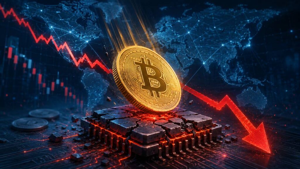 Bitcoin cayó bajo $63K mientras la venta global de chips golpeó activos de riesgo y los derivados siguieron bajistas.