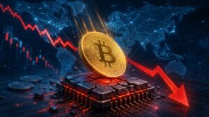 Bitcoin cayó bajo $63K mientras la venta global de chips golpeó activos de riesgo y los derivados siguieron bajistas.