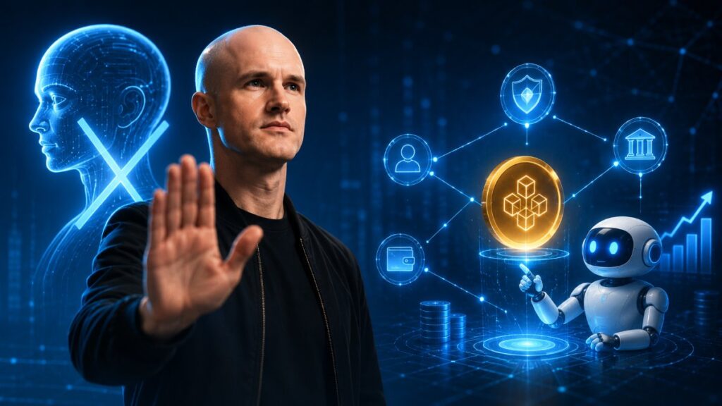 Brian Armstrong afirma que la IA aumentará la demanda cripto mientras Base, USDC y x402 impulsan más de 100 millones de pagos autónomos.