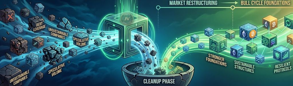 Para el analista, una última fase de capitulación podría eliminar el exceso de posiciones especulativas restantes y crear mejores condiciones para una nueva etapa de acumulación en activos como Bitcoin, Ethereum y otros proyectos con fundamentos sólidos.