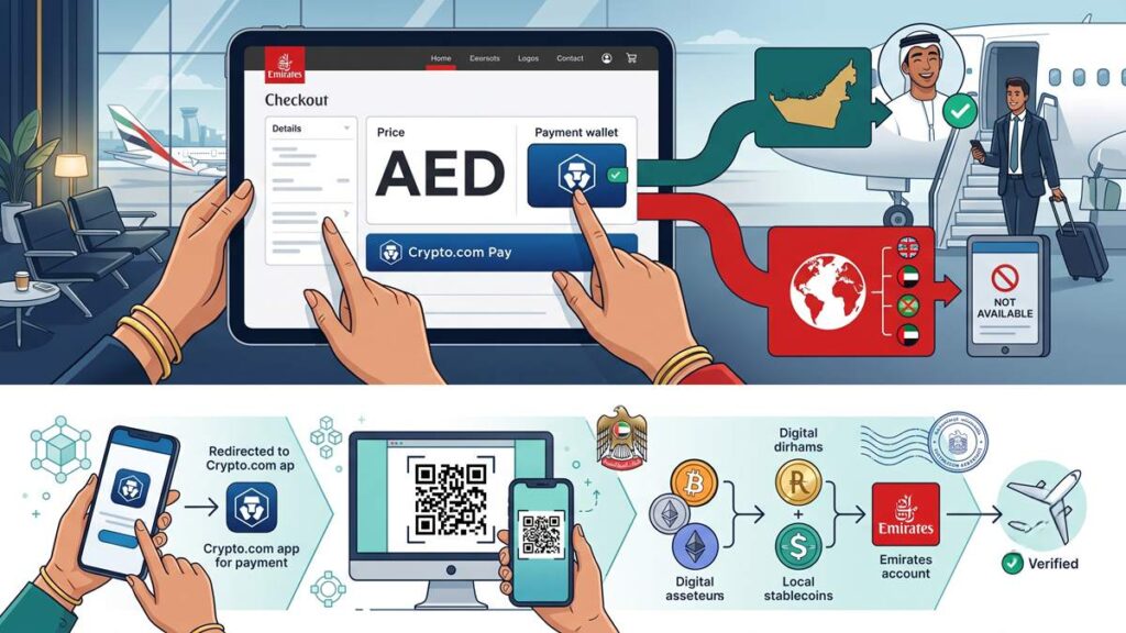 Emirates suma pagos con criptomonedas-