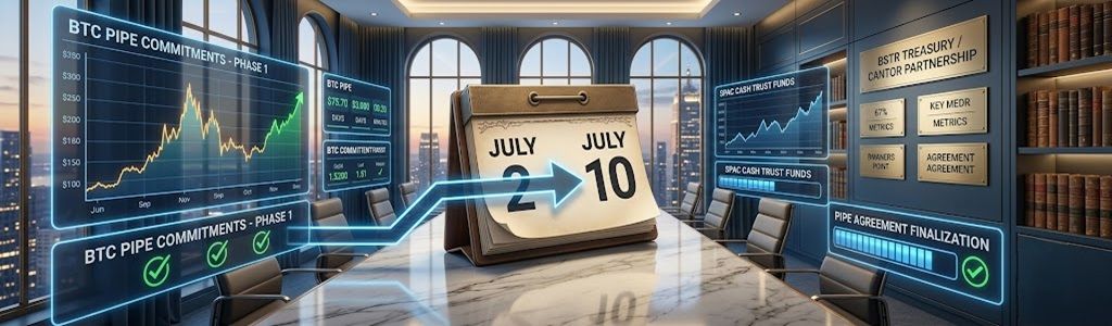 Fusión de BSTR y Cantor Equity busca reconfigurar el mercado de tesorerías corporativas
