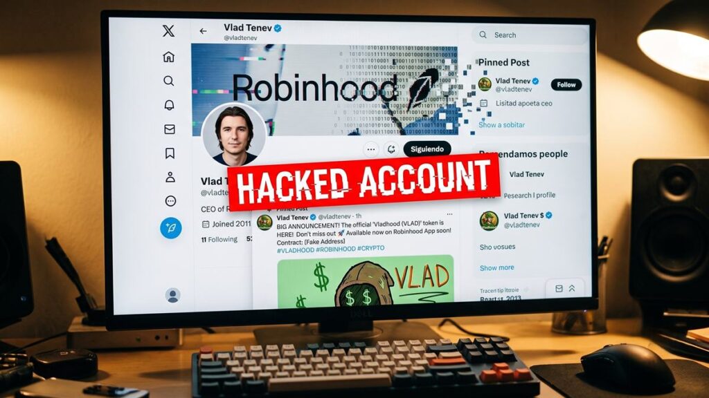 Hackean la cuenta de X del CEO de Robinhood