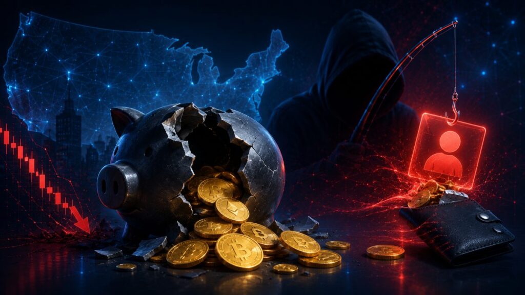 Estadounidenses perdieron unos $80.7B por estafas cripto en 2025, muy por encima de los reportes del FBI por el subregistro.
