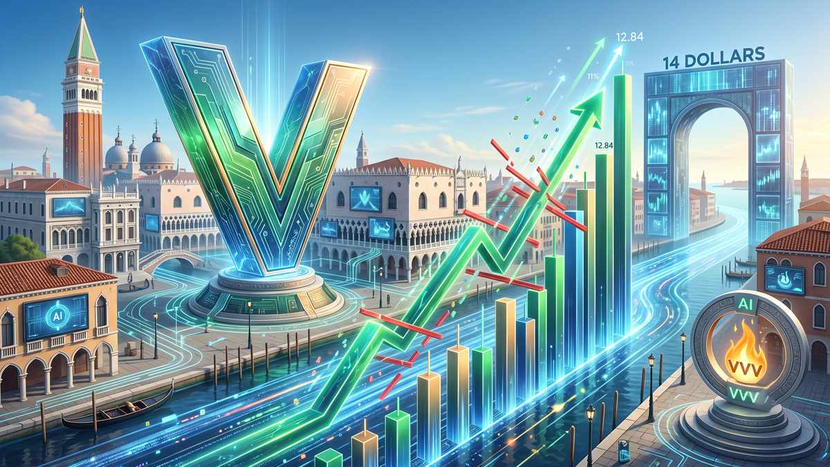Venice Token (VVV) repunta un 11% hasta los 12,84 dólares tras romper su tendencia bajista